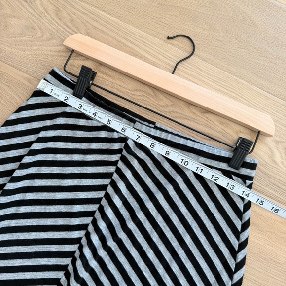 Striped Black and Gray Stretchy Maxi Skirt – Approx. Size Small - Picture 3 of 3